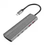 LogiLink USB 3.2 Gen2-hub 4+1-poorts 2x USB-A 2x USB-C PD 100W aluminium