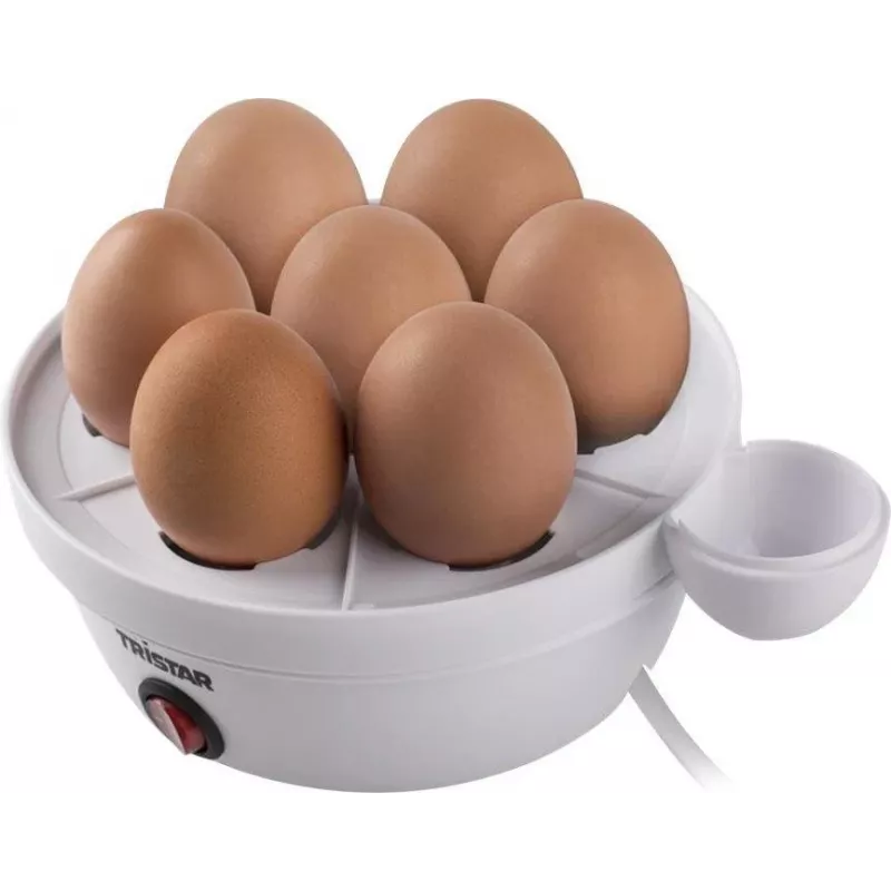 Eierkoker Tristar EK-3074 — capaciteit 7 eieren, 350 W, transparant/wit
