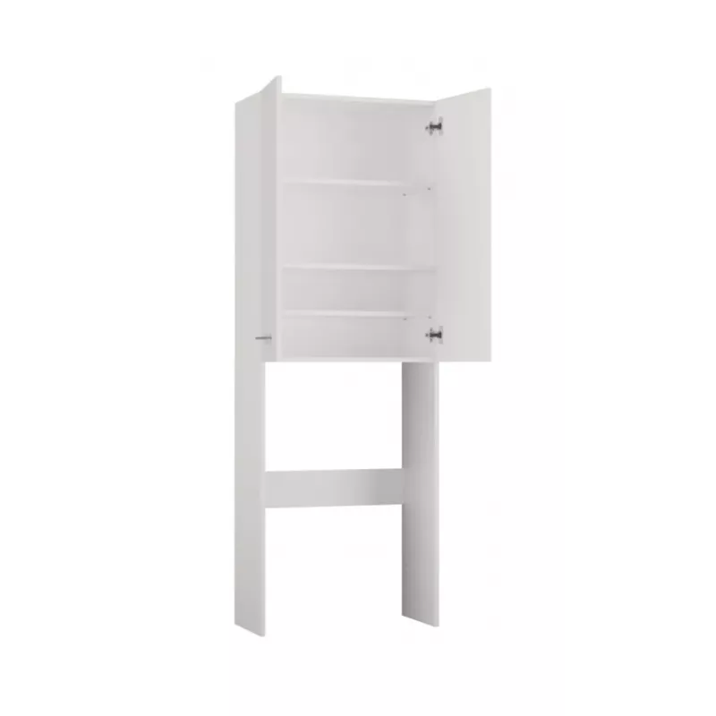 Badkamer-opbergkast Top e Shop POLA DD BIEL – wandmontage, wit frame, 4 planken