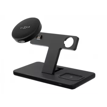 Fixed | MagPowerstation 3-in-1 draadloos oplaadstation met MagSafe-houder | FIXMPOS-BK | zwart