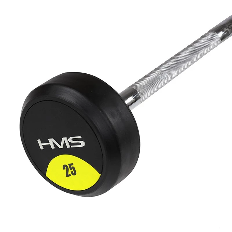 HMS GSG25 vaste halterstang/rubberen stang 25 kg