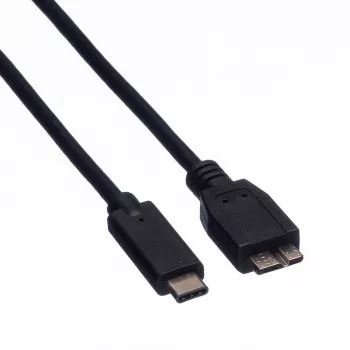 ROLINE - USB-kabel - Micro-USB 3.0 type B (M) naar USB Type-C (M) - 1 m - zwart (11.02.9006)