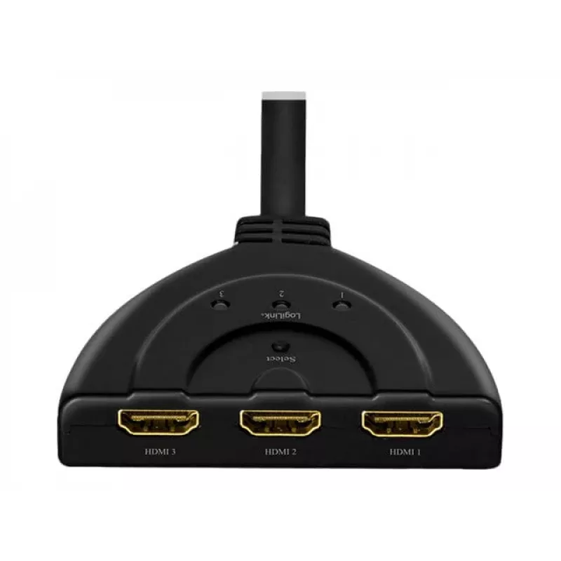 LogiLink - Video-/audiosplitter/switch - 3 x HDMI - desktop