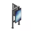Edbak POK101 stalen behuizing voor digital signage display, zwart, staand 862x200x1981mm