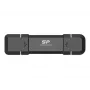 Silicon Power Marvel Xtreme DS72 - USB-flashdrive - 500GB - USB 3.1 Gen 2 / USB-C 3.2 Gen 2 - zwart (SP500GBUC3S72VPK)