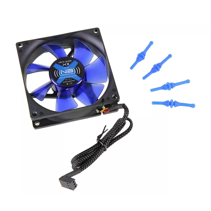 Noiseblocker BlackSilentFan X2 ITR-X-2 behuizingsventilator, 80 x 80 x 25 mm