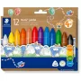 Wasstiften Staedtler Noris Jumbo — 12 kleuren, niet-toxisch, jumboformaat