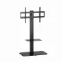 Vloer-TV-standaard GEMBIRD TVS-86ST-01 voor 43–86 inch tv's, zwart, basis van gehard glas, VESA 100x100–600x400, max. 60 kg