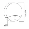 Wand-LED-lamp MACLEAN MCE357W met IR-bewegingssensor, wit, voor buiten en binnen