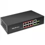 Ethernet switch QOLTEC 52297 PoE RJ45 met PoE-uplink en SFP-poort