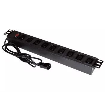 ALANTEC 19-inch stekkerblok - 9 stopcontacten UPS - UPS-C14-stekker (PZ010)