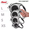 Flexi nieuw COMFORT 8 m zwart, grijze honden-rollijn
