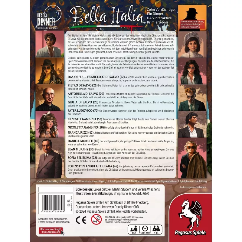 Deadly Dinner - Bella Italia, bordspel