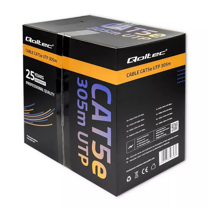Qoltec patchkabel UTP CAT5E, 305m