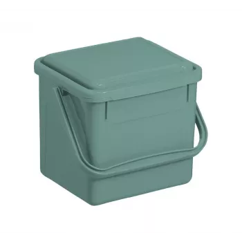 Afvalscheidingsbak rotho groen 4,5 l – compacte technopolymeer recyclingbak met ophanggat