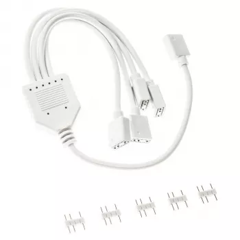 ARGB-splitterkabel Kolink PGW-AC-KOL-157 30 cm wit voor 3-pin-5V-ARGB-aansluitingen