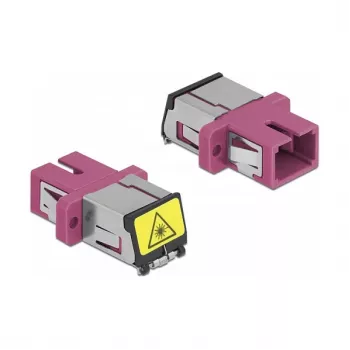 Glasvezelkoppeling DeLOCK 86891 SC simplex bus naar SC simplex bus multimode violet