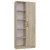 Boekenkast voor kantoor Top e shop RD-80 SONOMA KPL, eikenafwerking, 10 legplanken, 800×300×1820 mm, spaanplaatframe