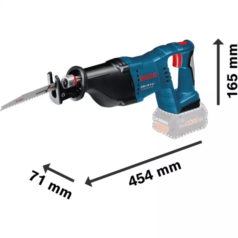 Bosch GSA 18 V-LI zwart, blauw