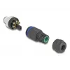 DeLOCK M12 connector A-gecodeerd 8-polig stekker schroefaansluiting