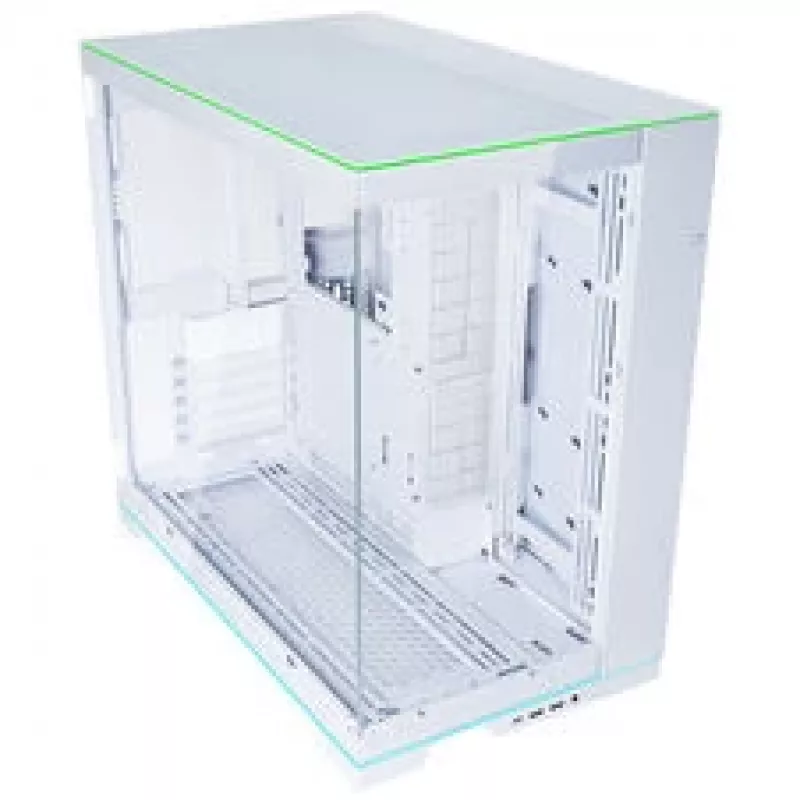 Lian Li O11 Dynamic EVO RGB pc-behuizing bundel HydroShift II LCD-S 360TL AiO + 3x UNI FAN SL-INF 120 Reverse Blade ventilatoren - wit