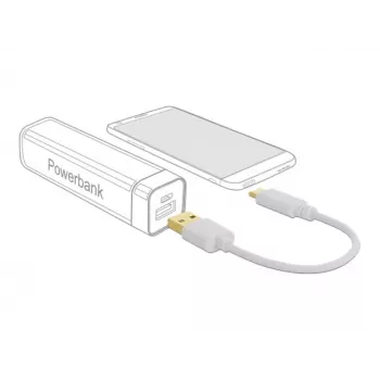 USB-oplaadkabel DeLOCK Type-A naar USB Type-C 15 cm