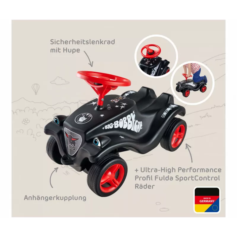 Loopauto Simba-Dickie BIG Bobby Car Classic Little Rocker — zwart/rood, model 800056144