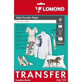 Transferpapier Lomond A4 50 vel – voor lichte stoffen, A4-formaat, 50 vel