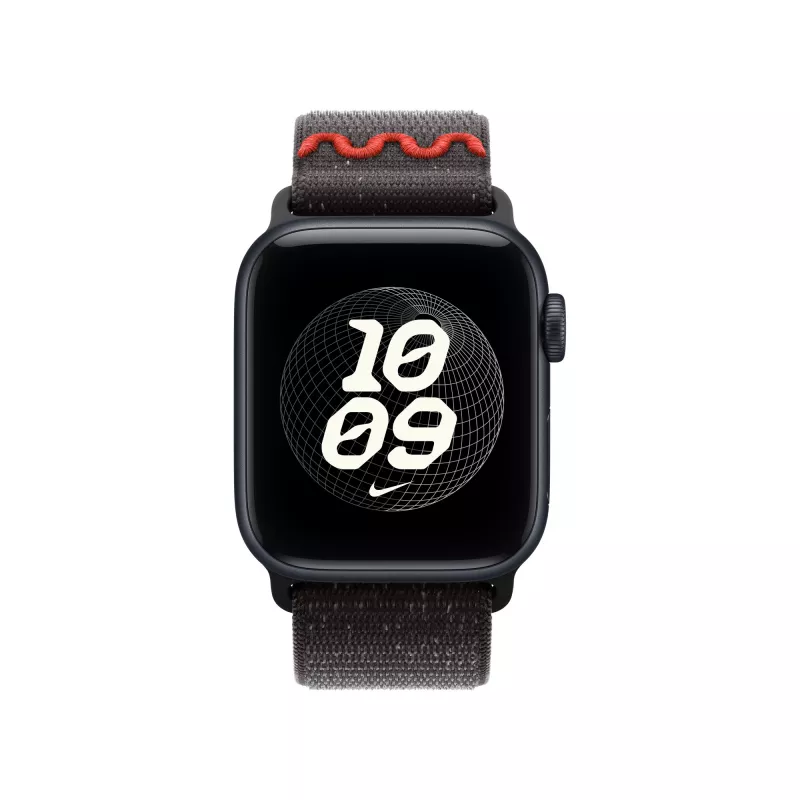Apple Nike Sport Loop band zwart nylon, gerecycled polyester, spandex