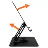 Laptopstandaard MEDIA-TECH MT2662 – in hoogte verstelbaar, opvouwbaar aluminium voor 10–17 inch laptops