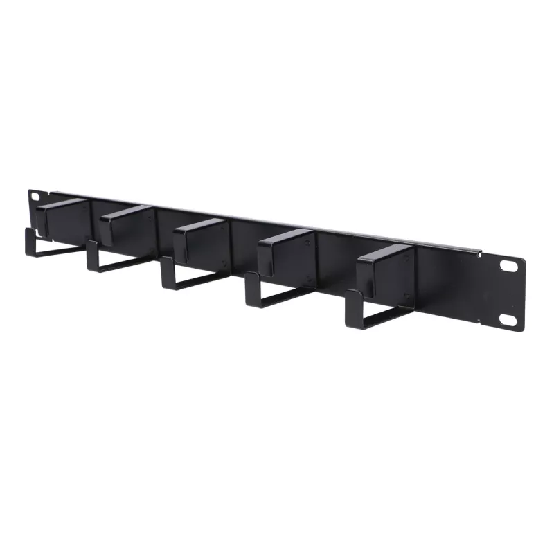 Kabelmanagement-paneel Extralink 6001 — stalen behuizing, zwart