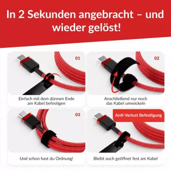 Kabelbinders met klittenband LTC ProBasic 50-delige set