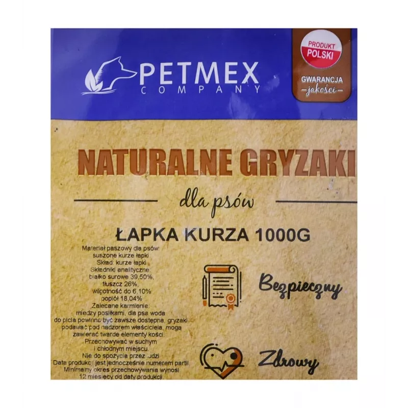 PETMEX Hond Kauwartikel Kippenpoot - 1 kg