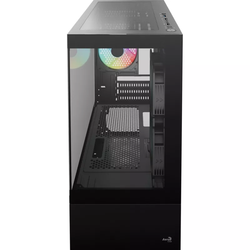 Micro/Mini-ITX computerbehuizing AEROCOOL Geh Viewport Mini-G-BK-v4 ARGB zwart