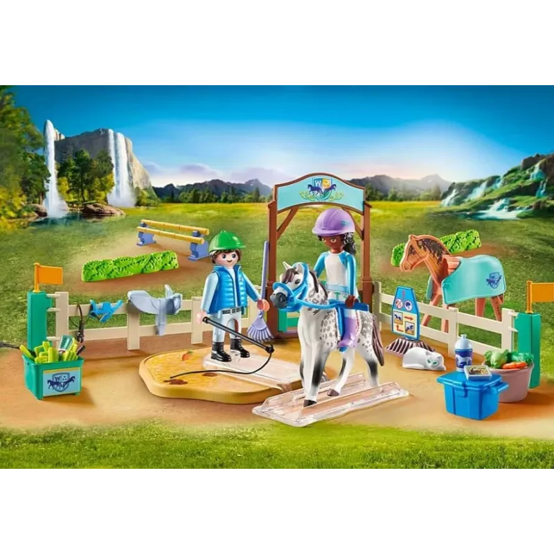 Figurenset paarden 71637 moderne rijschool
