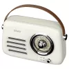 Draagbare radio SAVIO RS-02 — analoge FM-tuner, Bluetooth 5.3, USB-voeding, 3 W, wit