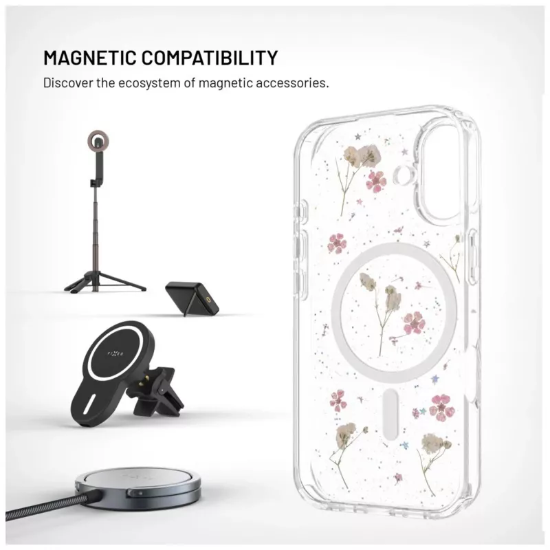 Fixed MagBloom | achterkant cover | Apple | iPhone 17 | TPU | Blush Plum