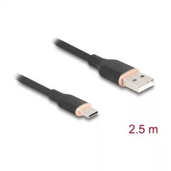 USB-kabel DeLOCK 81227 2,5 m USB A USB C zwart