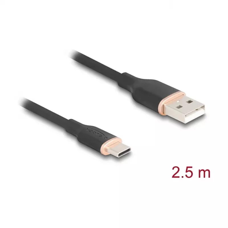 USB-kabel DeLOCK 81227 2,5 m USB A USB C zwart