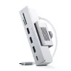 Laptop-dock / poortreplicator Satechi ST-UCICHS USB 3.2 Gen 1 Type-C, USB-A-aansluitingen, SD/MicroSD, zilver