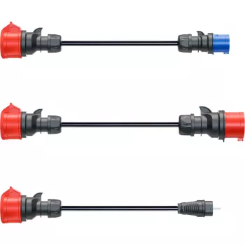 go-e Adapterset voor Gemini flex 11 kW, 3-delige set (zwart, 30 cm)