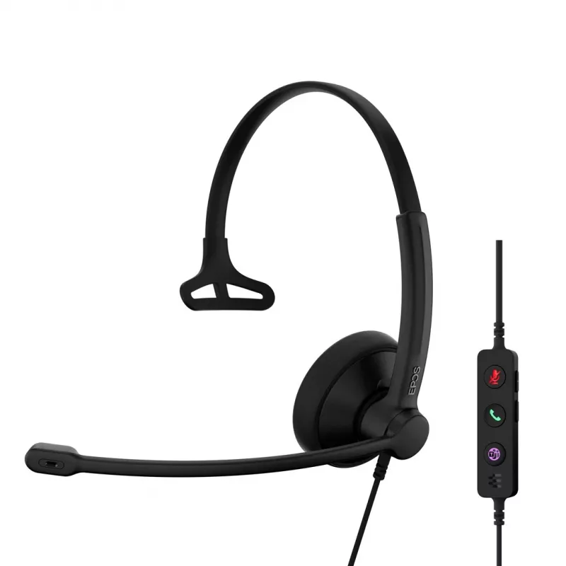 Headset EPOS IMPACT 100 MS mono USB-C+A bekabeld lichtgewicht 51g