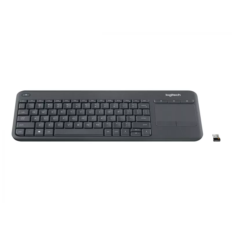 Logitech Wireless Touch Keyboard K400 Plus - toetsenbord - draadloos - 2,4 GHz - Tsjechisch - zwart