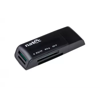 Natec MINI ANT 3 USB 2.0 kaartlezer (SD, SDHC, MMC, M2, microSD), zwart (NCZ-0560)