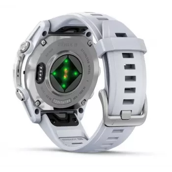 Garmin Fenix 8 3,3 cm (1,3) AMOLED 43 mm digitaal 416 x 416 pixel touchscreen zilver Wi-Fi GPS (satelliet)