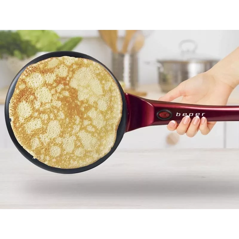 Crêpe-maker Beper BT.710Y – elektrische pannenkoekenbakker, antiaanbakplaat