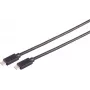 USB-kabel S/CONN 13-62005 USB 3.2 Gen 2x2 0,25 m USB-C zwart