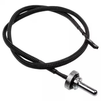 Alphacool Eiszapfen temperatuursensor plug G1/4 - temperatuursensor voor vloeistofkoelsysteem - chroom - 50 cm