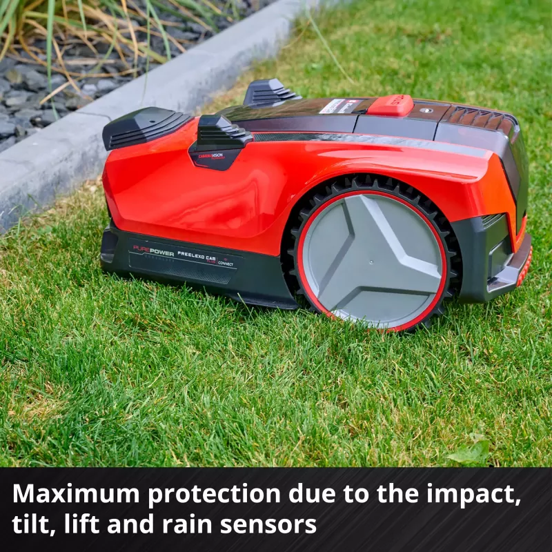 Power X-Change robotmaaier FREELEXO CAM PLUS 600 (rood/zwart, Li-Ion accu Plus 4,0Ah, camera + sensor)