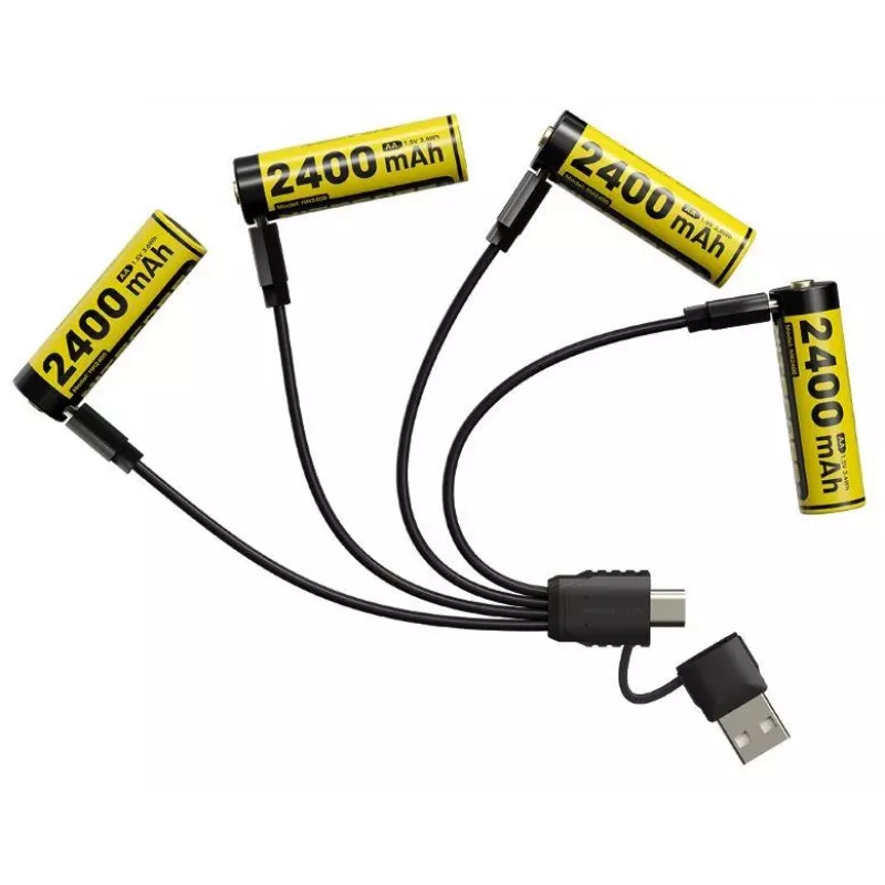 Oplaadbaar Li-Ion AA 1,5V accupack Nitecore NH2400 2400mAh – 4-pack